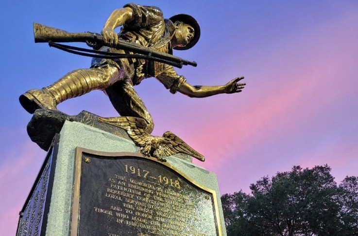 Bronze Doughboy designed and sculpted by Walter A. Sinz