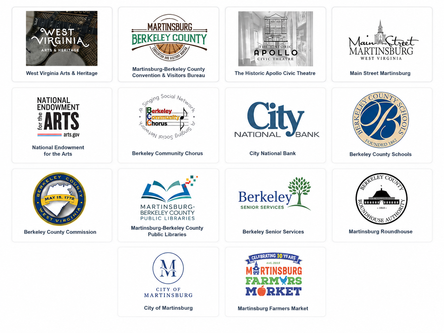 Berkeley Arts Council partner logos